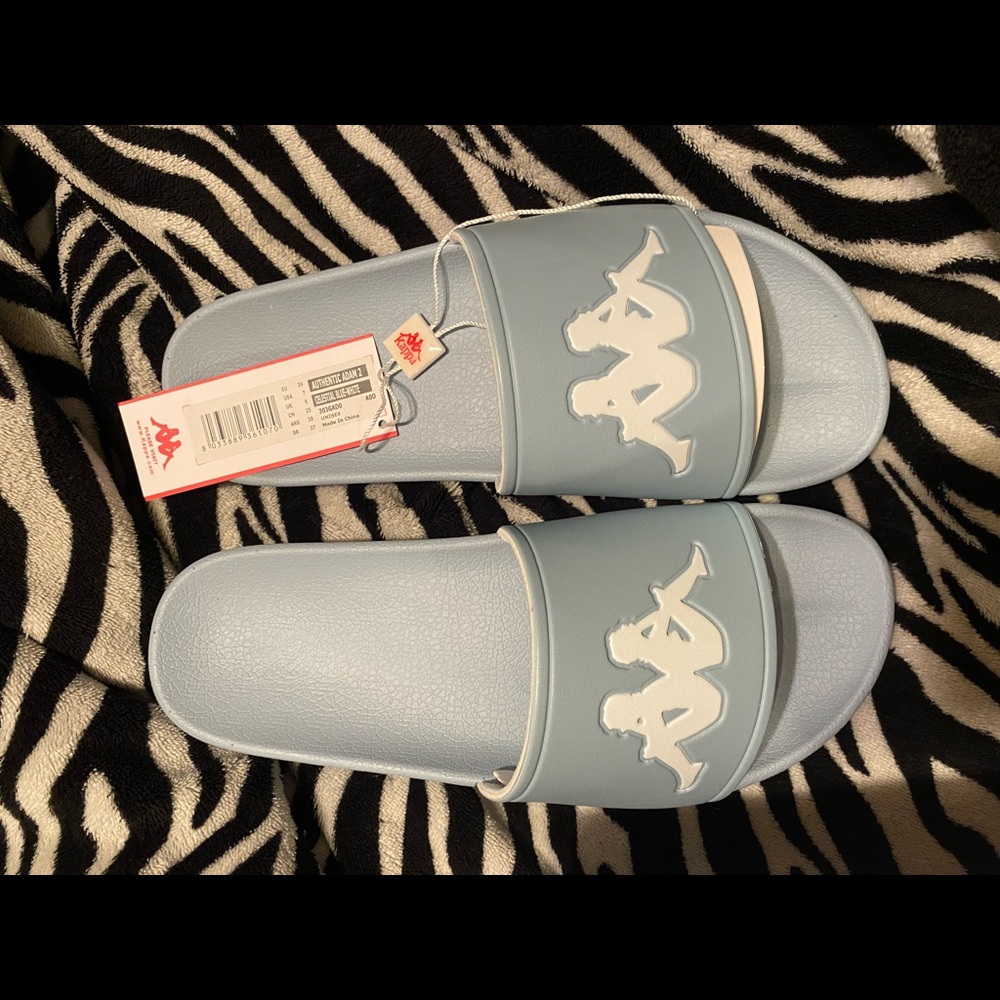 Kappa Light Blue Slide Sandals